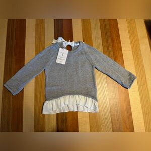 Jamie Kay - Size 1 Year - Grey and White Sweater
